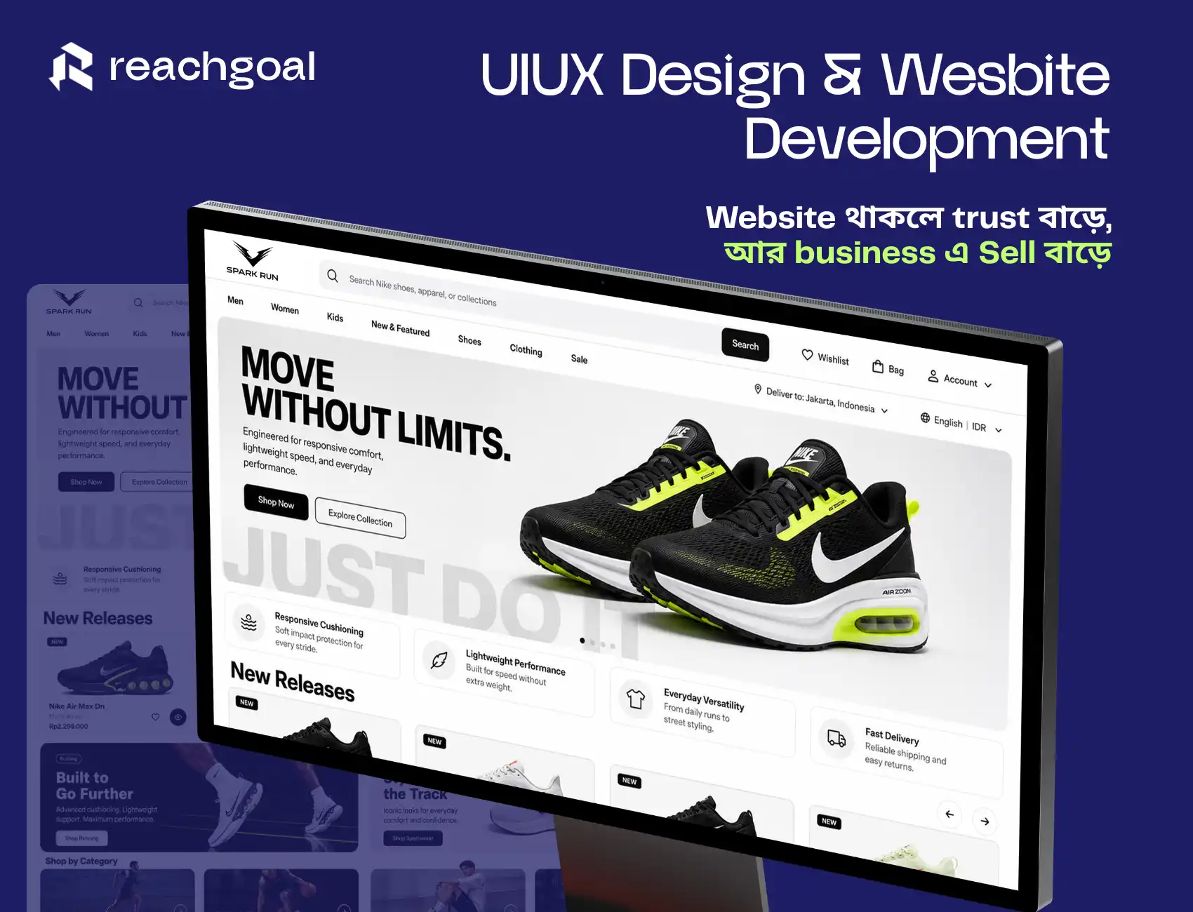 UI/UX Design & Website Development — Reach Goal