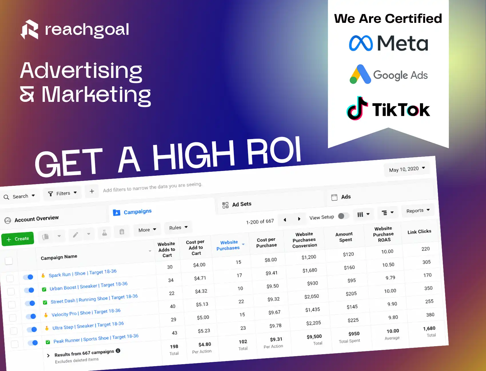 Advertising & Marketing — Reach Goal